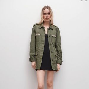 Zara combination shiny trim jacket